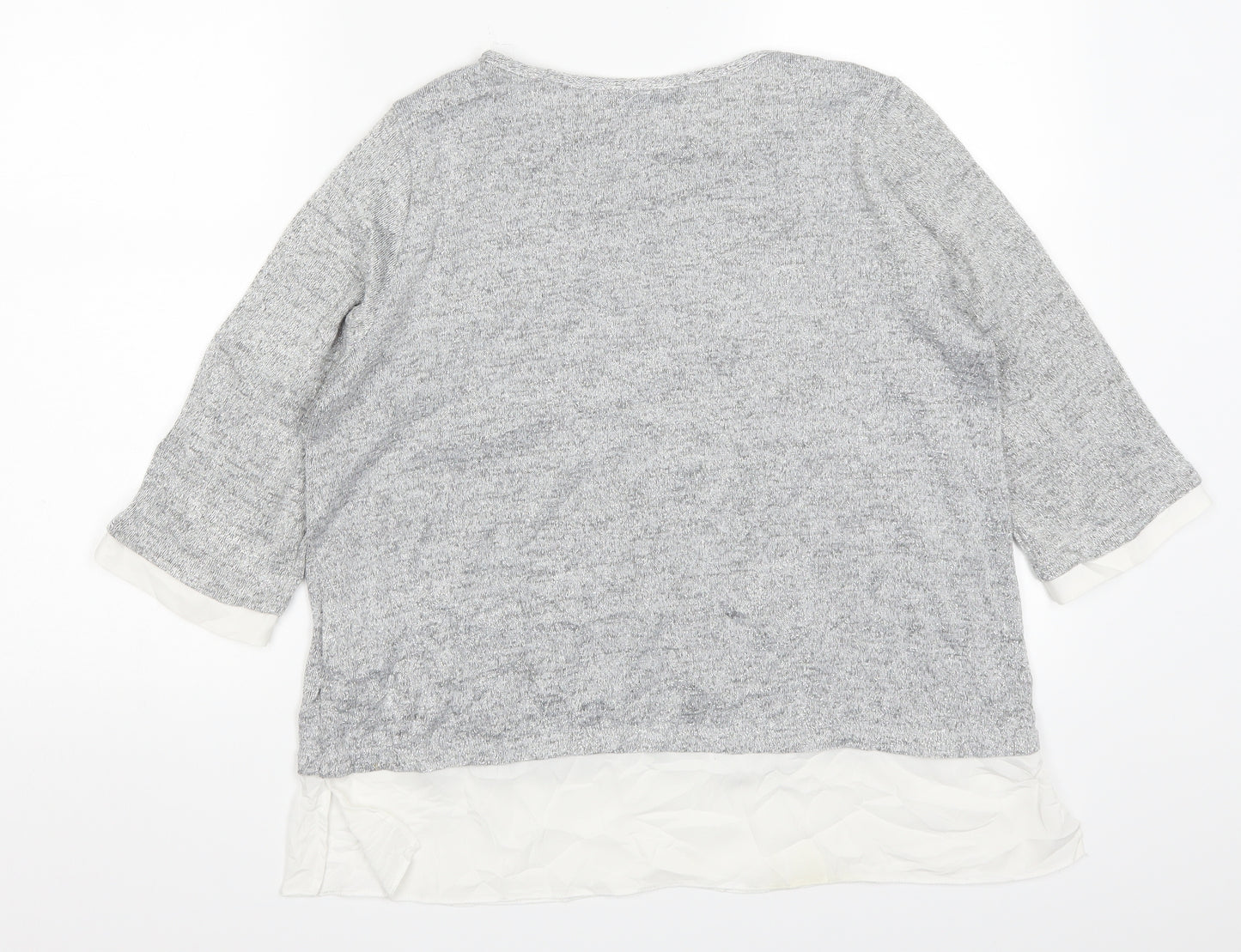 Wallis Womens Silver   Basic T-Shirt Size 10
