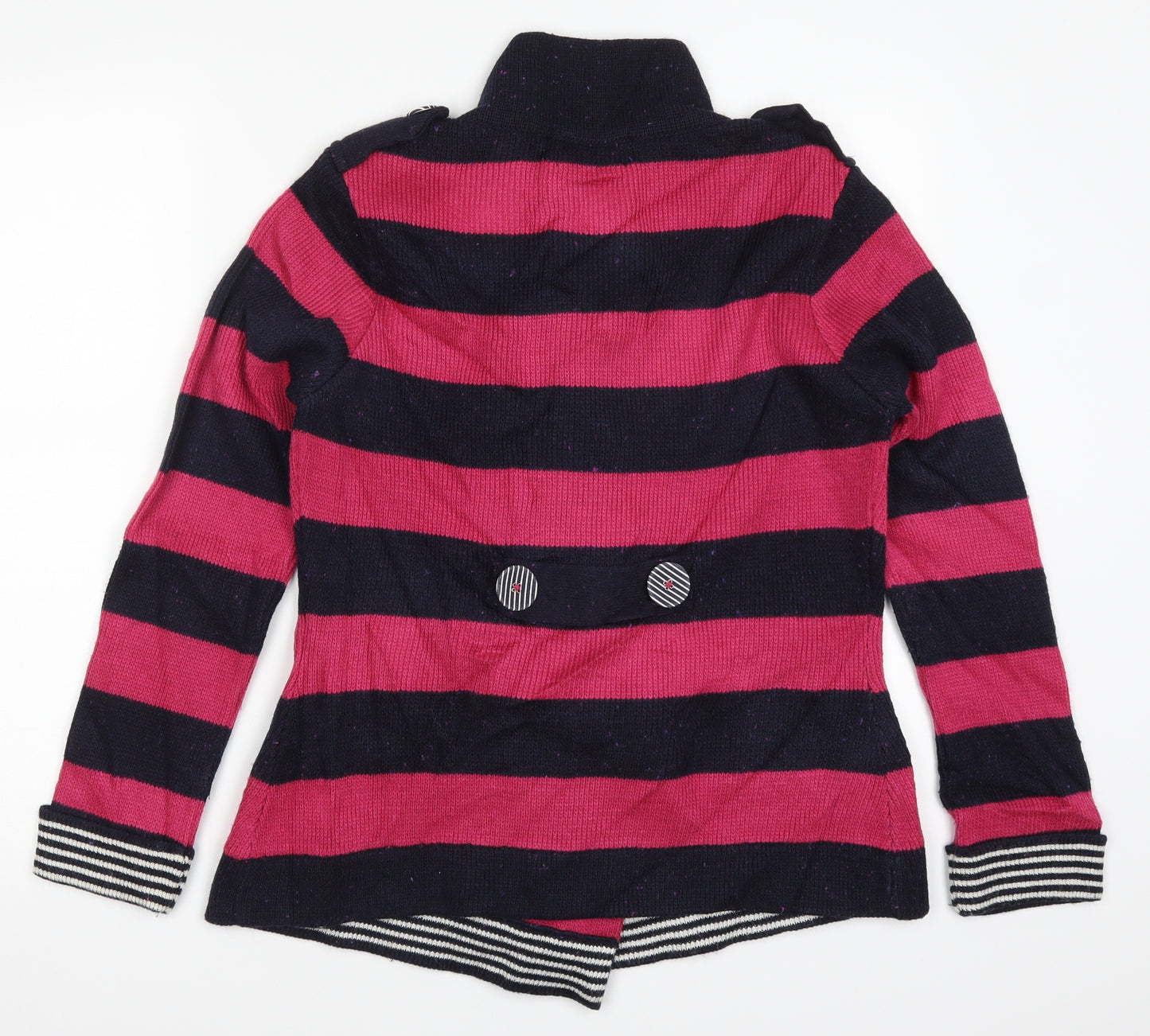 Marks and Spencer Womens Pink Striped  Jacket Coatigan Size M