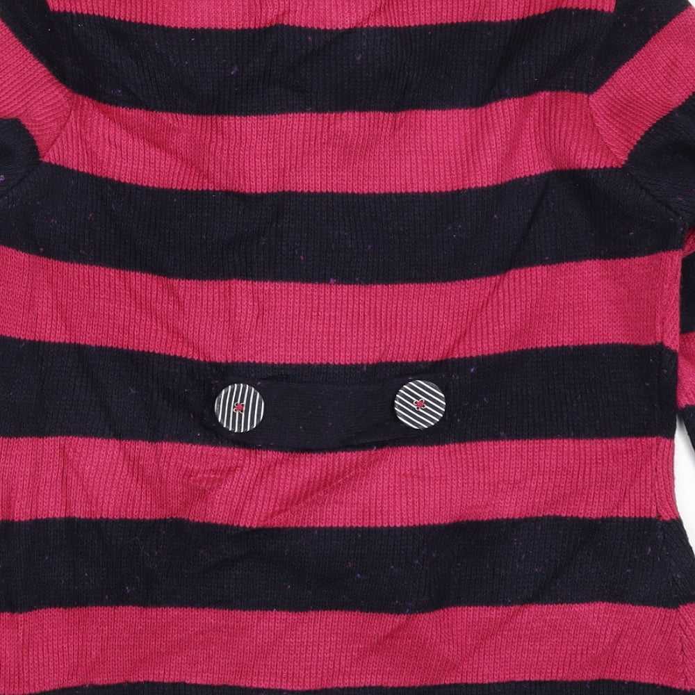 Marks and Spencer Womens Pink Striped  Jacket Coatigan Size M