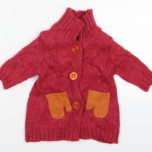 Mini Mode Girls Pink   Cardigan Jumper Size 0-3 Months
