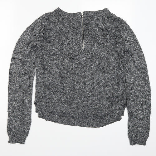 H&M Womens Silver  Knit Pullover Jumper Size 6