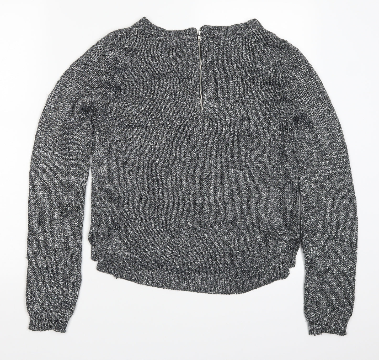 H&M Womens Silver  Knit Pullover Jumper Size 6