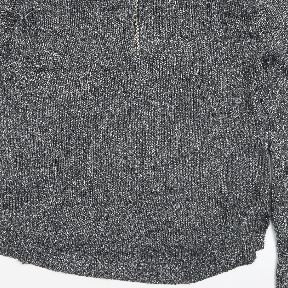 H&M Womens Silver  Knit Pullover Jumper Size 6