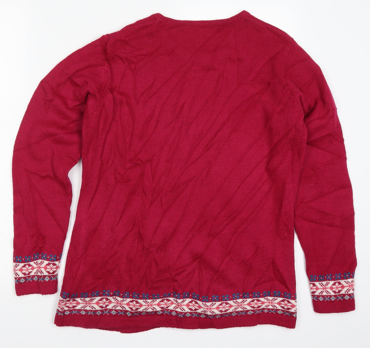 Isle Womens Pink   Pullover Jumper Size 14  - Deer