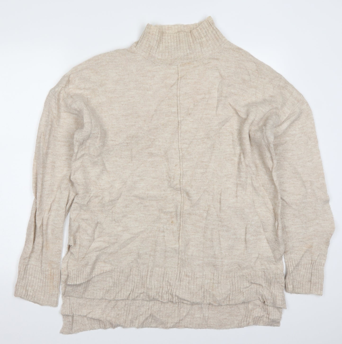 Oasis Womens Beige  Knit Pullover Jumper Size M