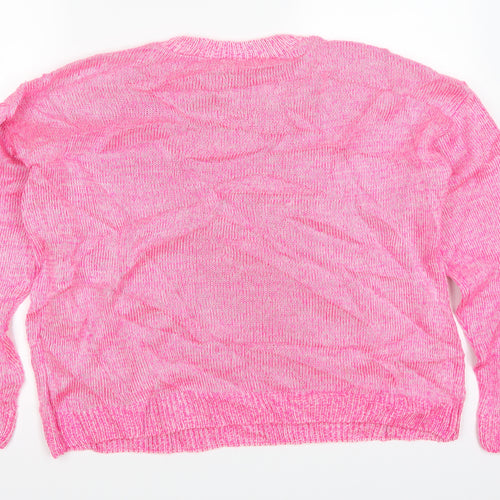 New Look Womens Pink   Pullover Jumper Size L
