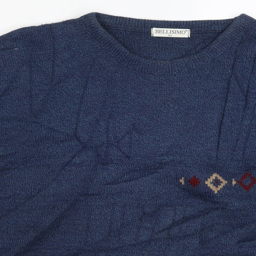 Bellisimo Mens Blue   Pullover Jumper Size XL  - Abstract