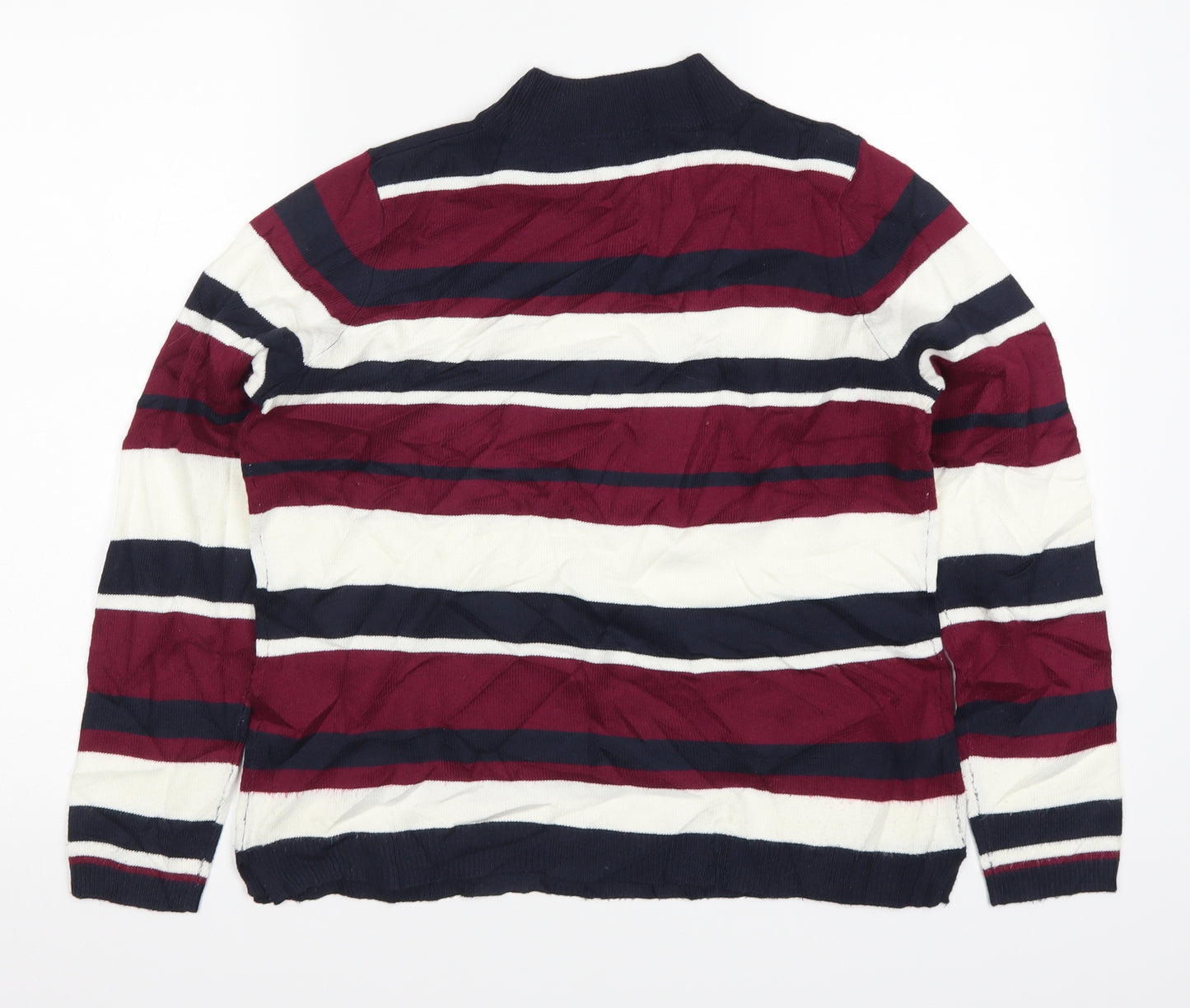 Papaya Womens Blue Striped  Pullover Jumper Size 14  - Burgundy