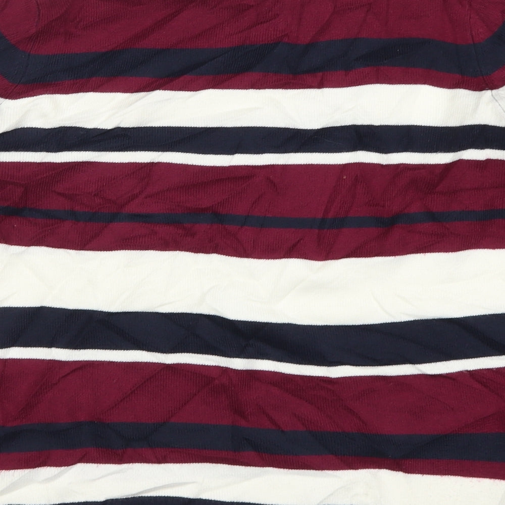 Papaya Womens Blue Striped  Pullover Jumper Size 14  - Burgundy