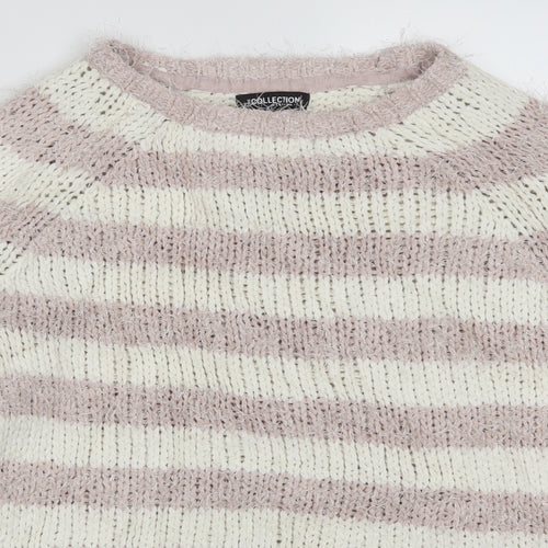 Debenhams Womens Pink Striped  Pullover Jumper Size 14