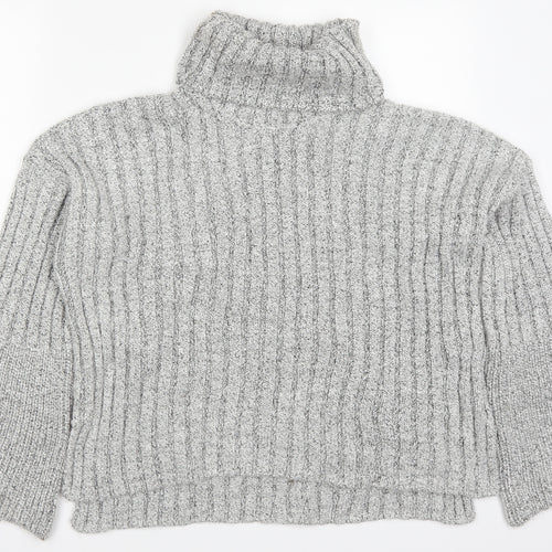 Topshop Womens Grey  Knit Pullover Jumper Size 8