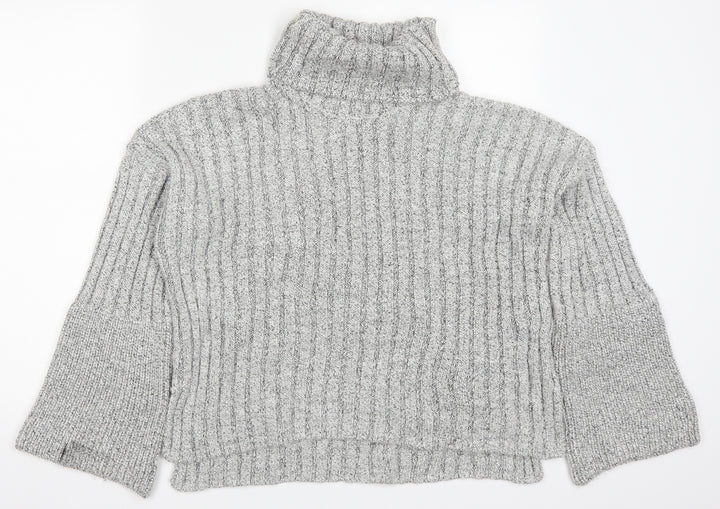 Topshop Womens Grey  Knit Pullover Jumper Size 8
