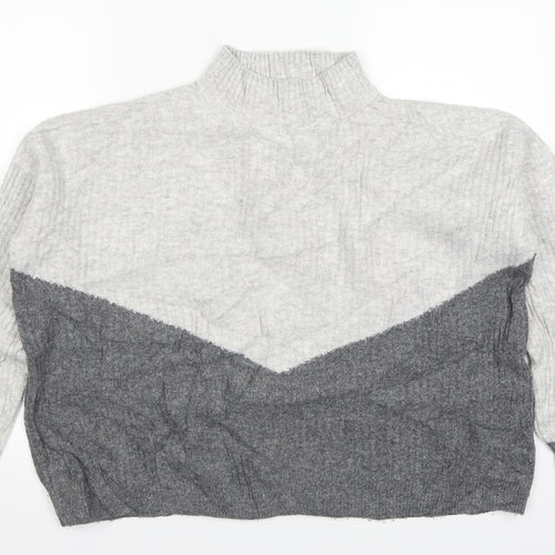 Marks and Spencer Womens Grey  Knit Pullover Jumper Size M  - Colourblock