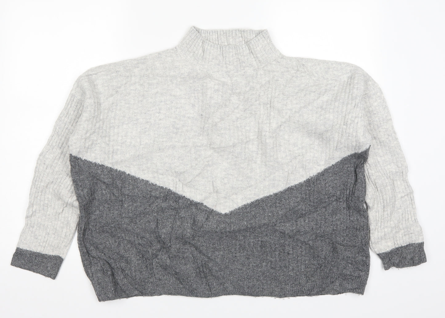Marks and Spencer Womens Grey  Knit Pullover Jumper Size M  - Colourblock