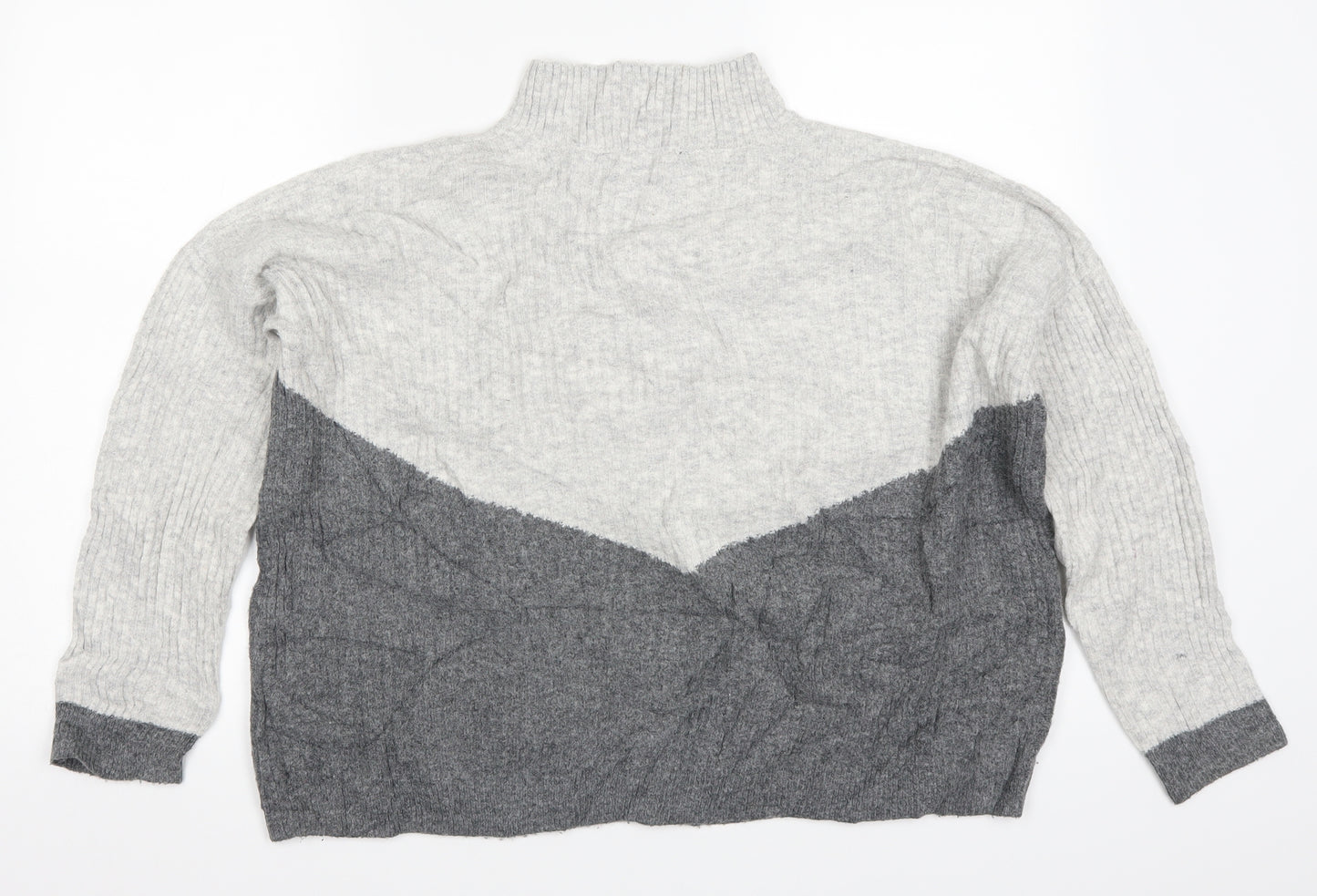 Marks and Spencer Womens Grey  Knit Pullover Jumper Size M  - Colourblock