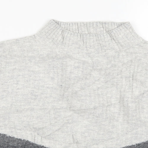 Marks and Spencer Womens Grey  Knit Pullover Jumper Size M  - Colourblock