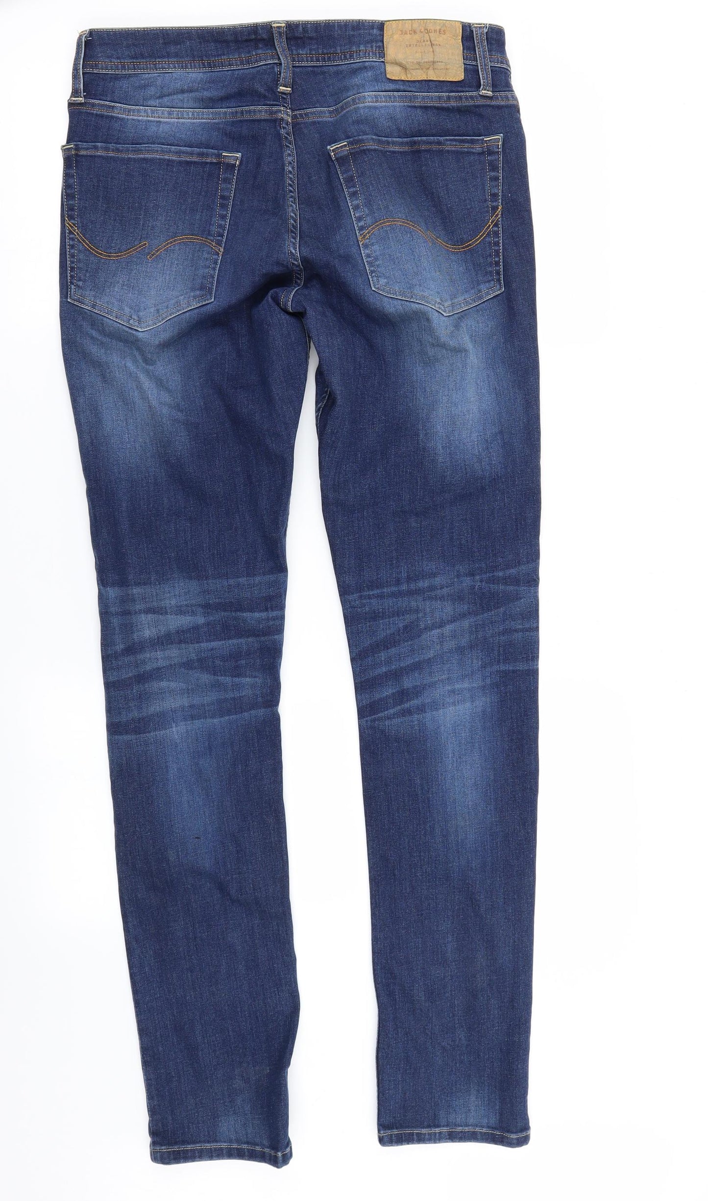 JACK & JONES Mens Blue  Denim Skinny Jeans Size 32 in L34 in