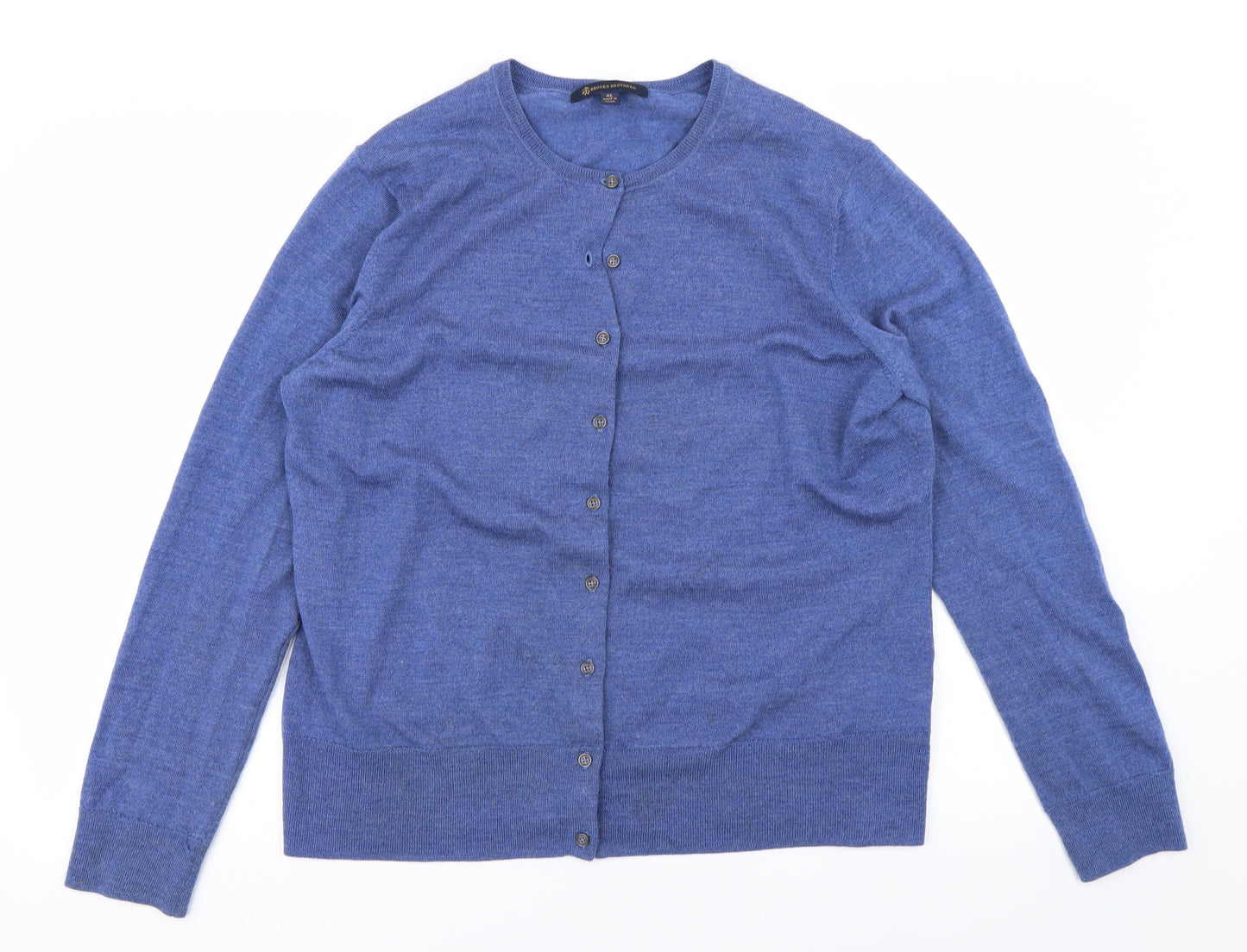 Brooks Brother Womens Blue  Knit Cardigan Jumper Size XL