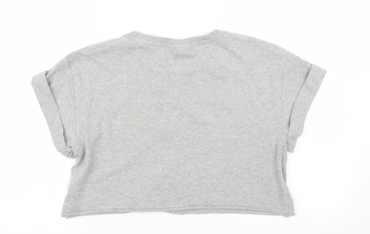 Topshop Womens Grey   Cropped T-Shirt Size 8