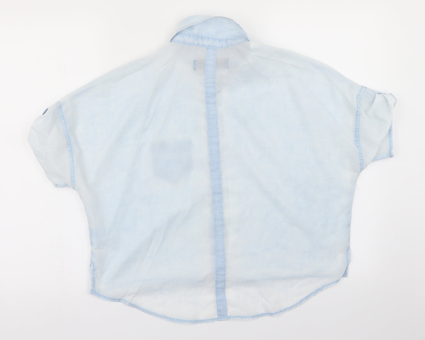 VANS Womens Blue   Cropped Blouse Size S