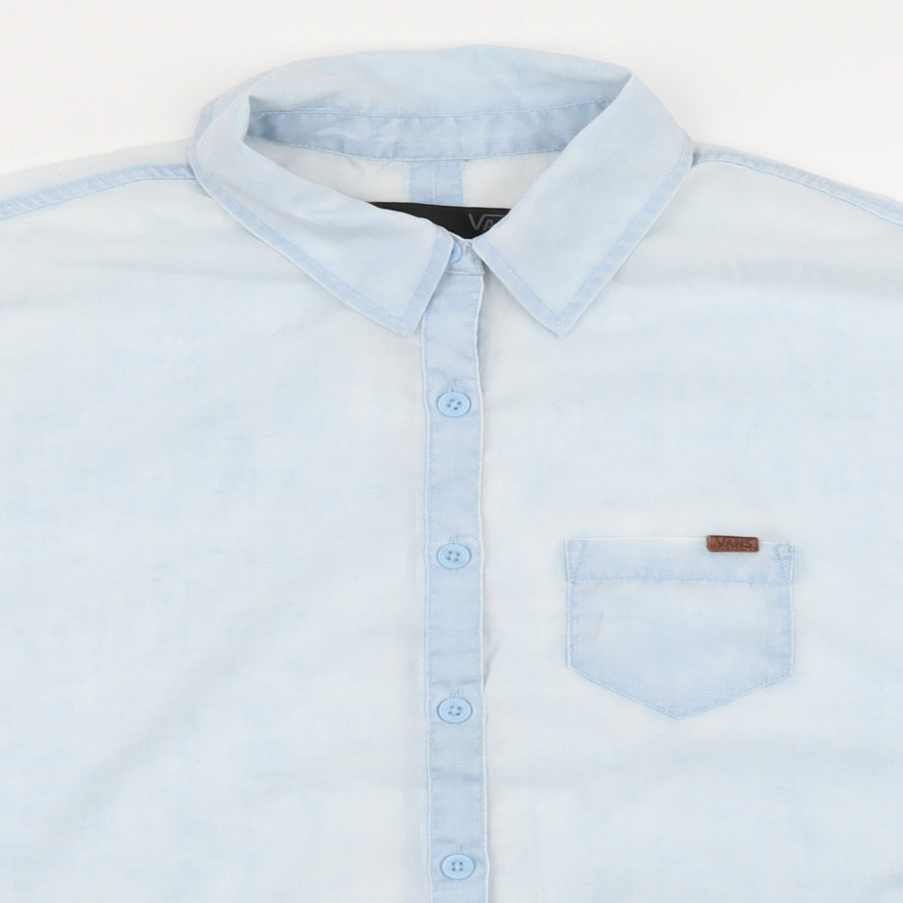 VANS Womens Blue   Cropped Blouse Size S