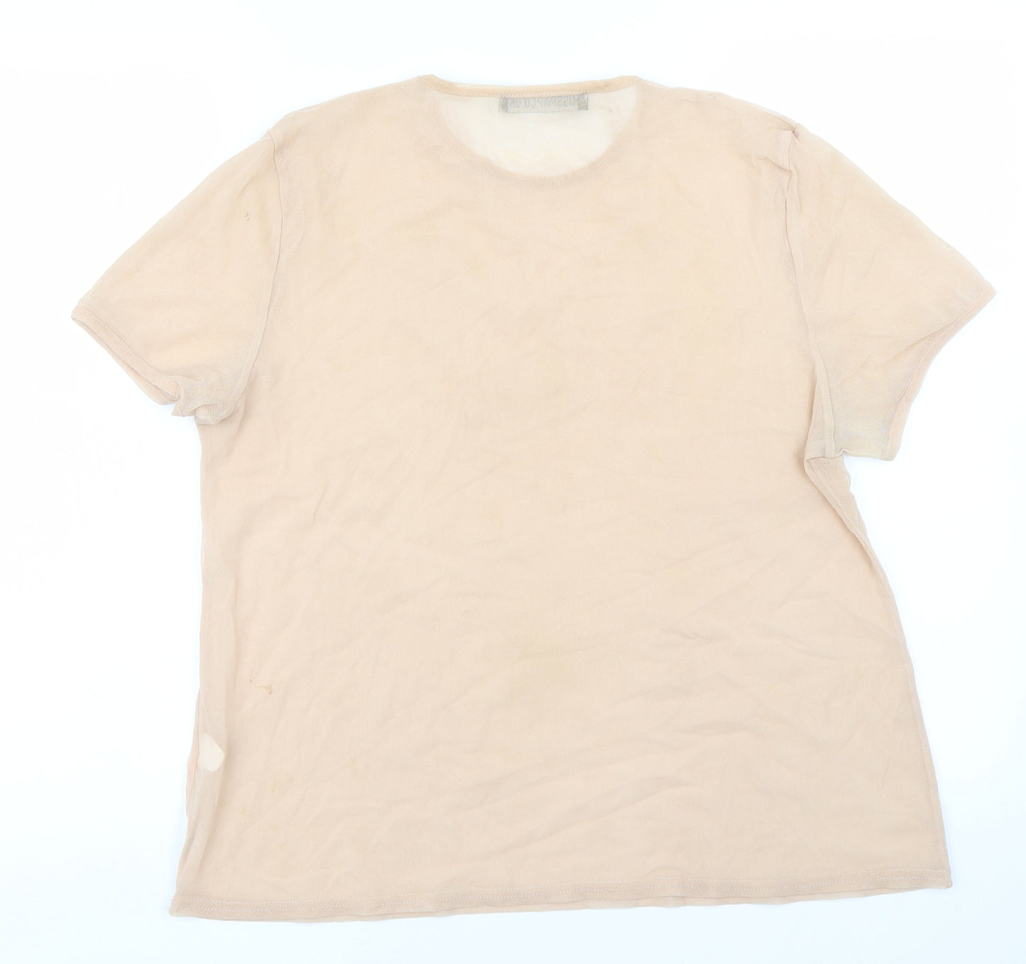 Misspap Womens Pink   Basic T-Shirt Size 10