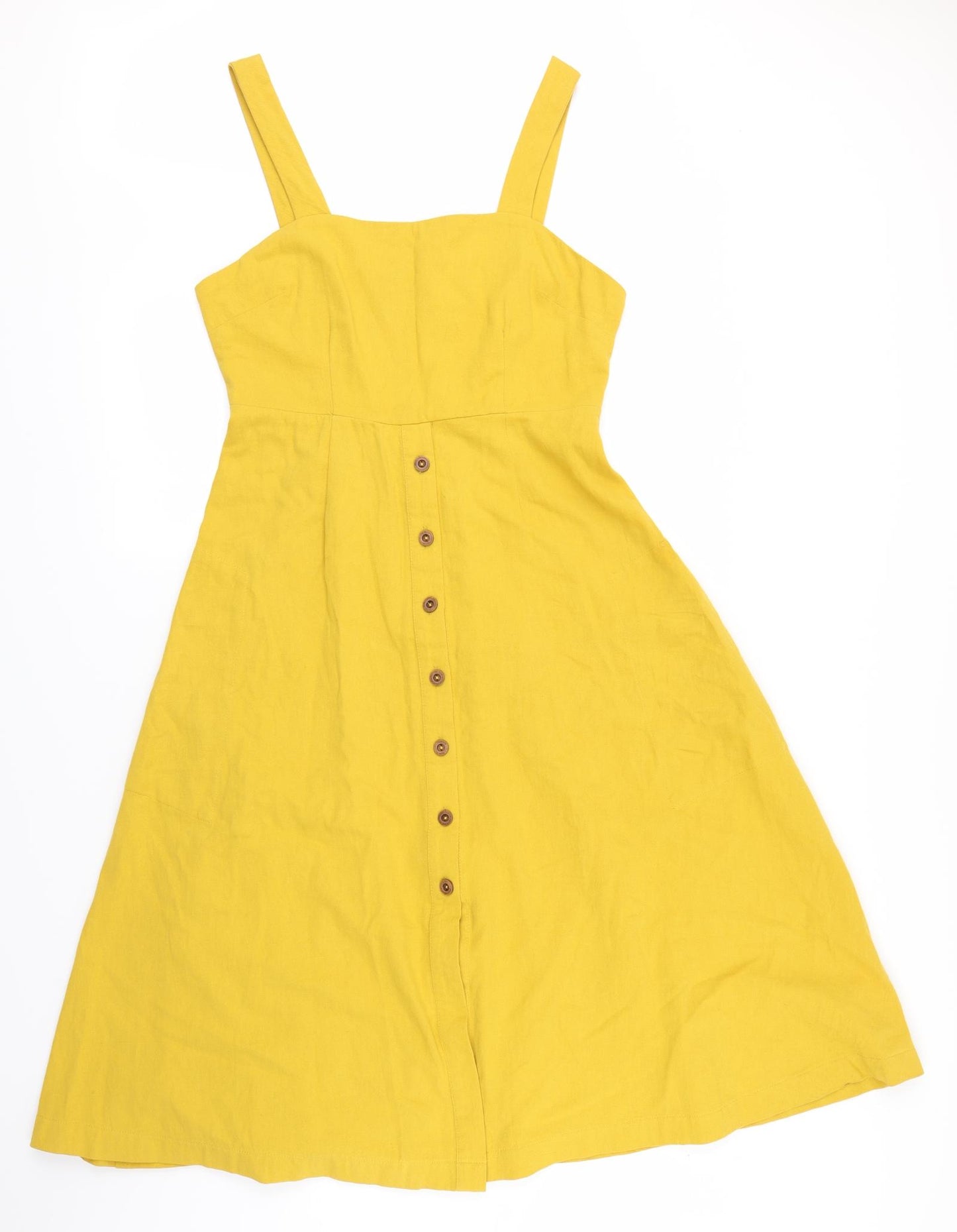 Louche Womens Yellow   Skater Dress  Size 10