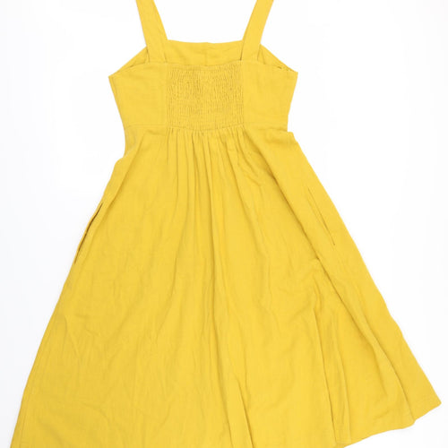 Louche Womens Yellow   Skater Dress  Size 10