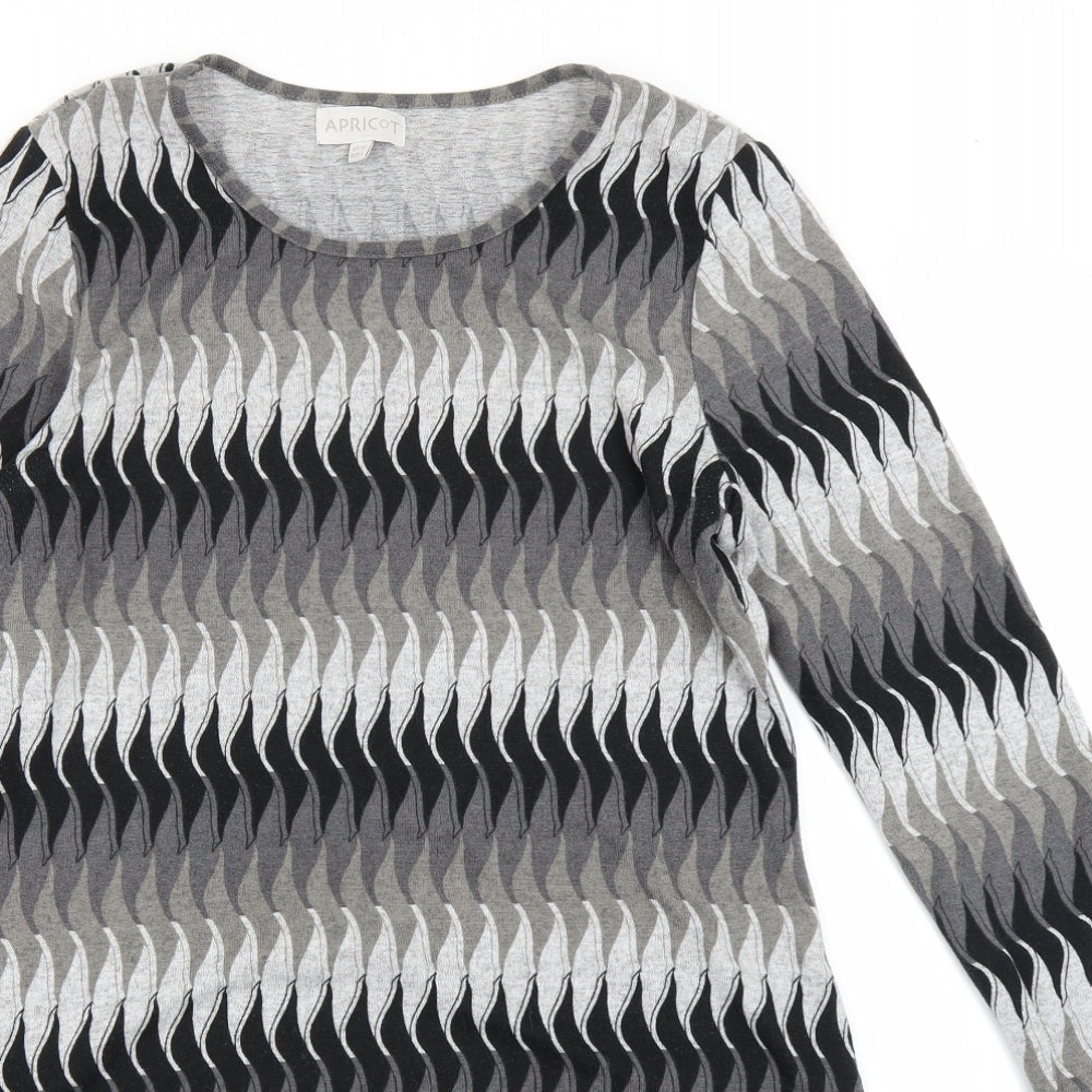 Apricot Womens Grey Geometric  A-Line  Size 14