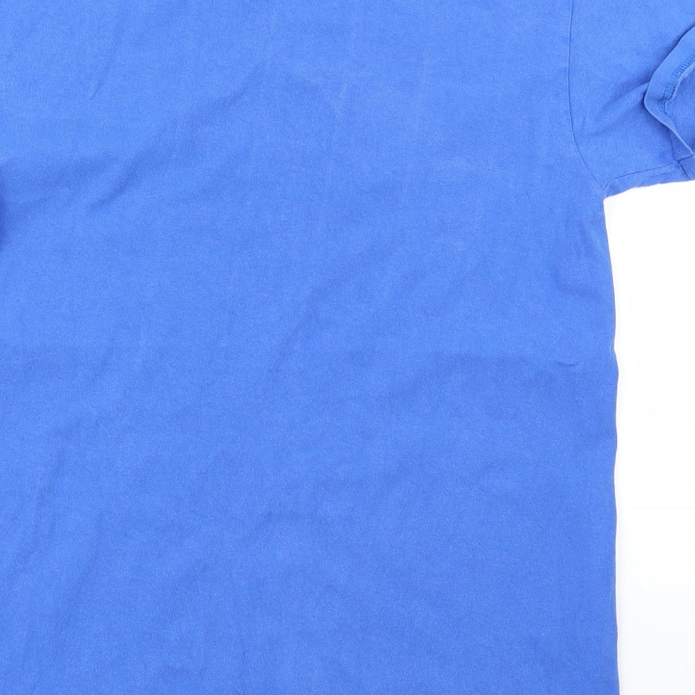 Gildan Mens Blue    T-Shirt Size S