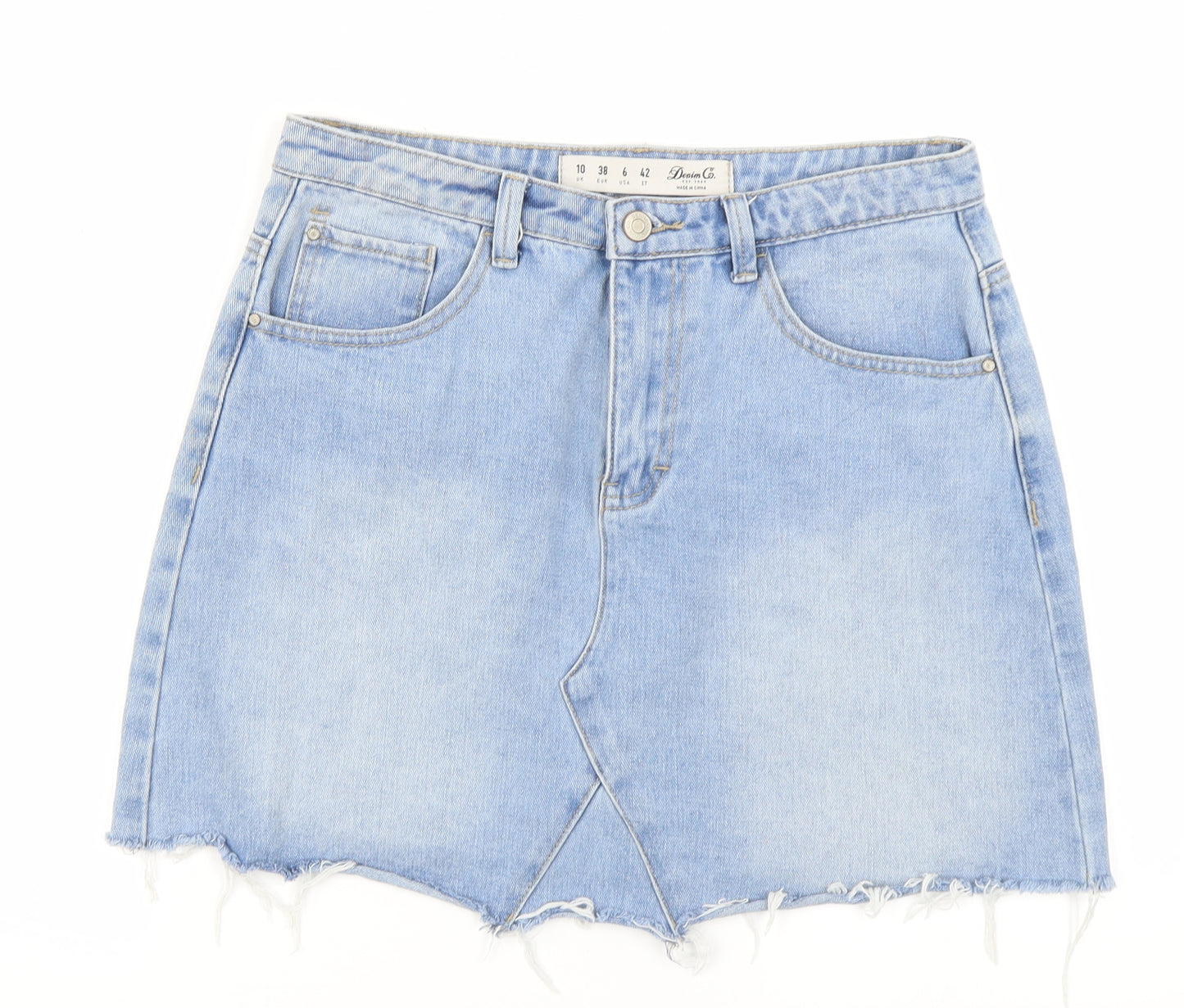 Denim Co Womens Blue  Denim A-Line Skirt Size 10