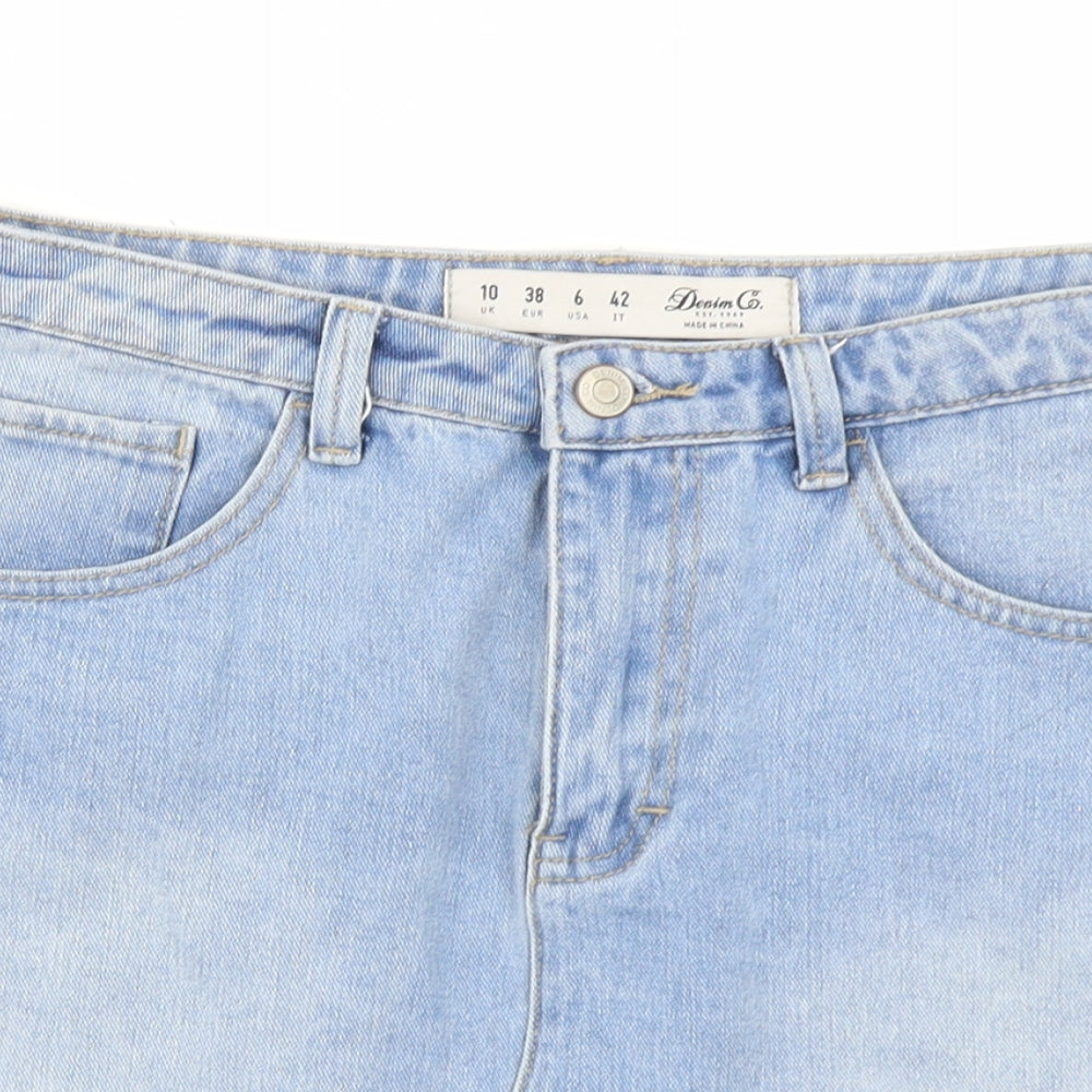 Denim Co Womens Blue  Denim A-Line Skirt Size 10