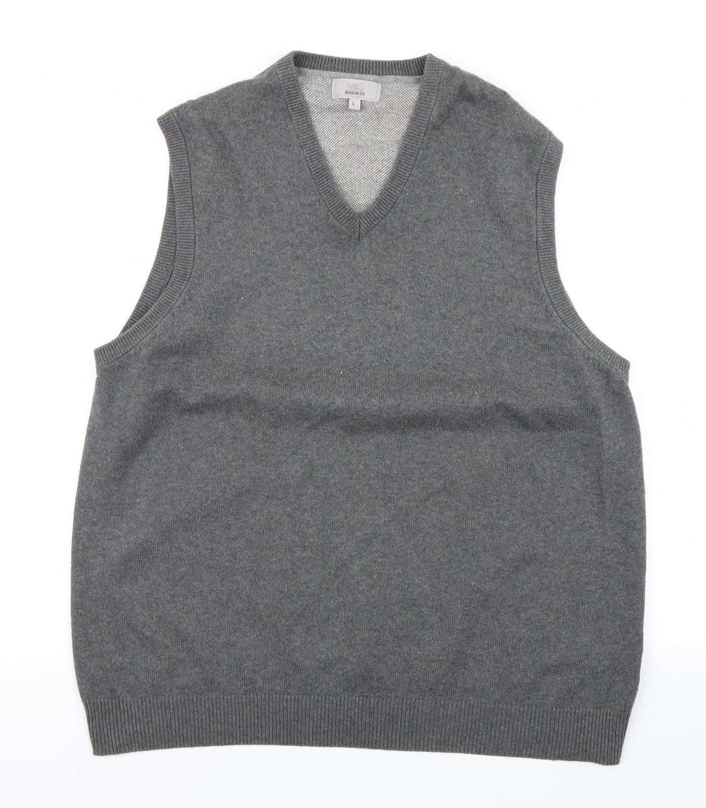M&S Collection Mens Grey   Vest Jumper Size L