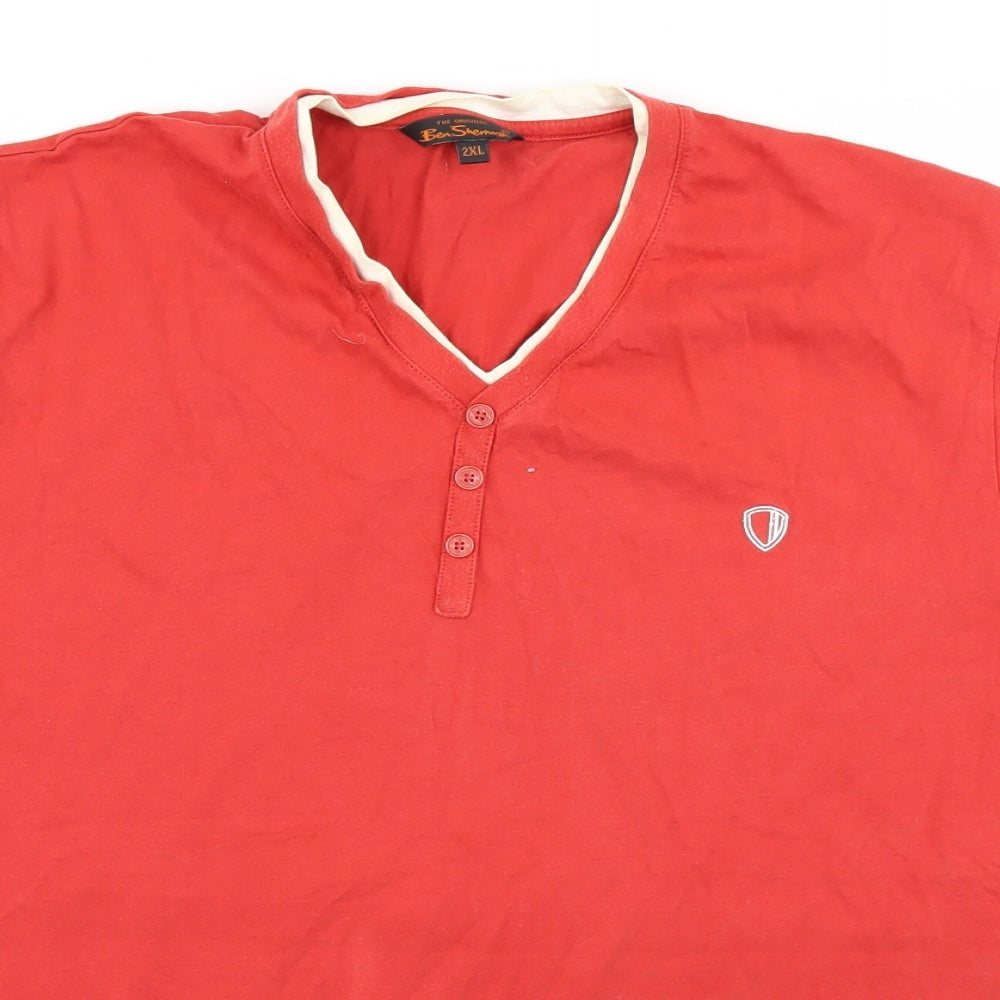 Ben Sherman Mens Red    T-Shirt Size 2XL