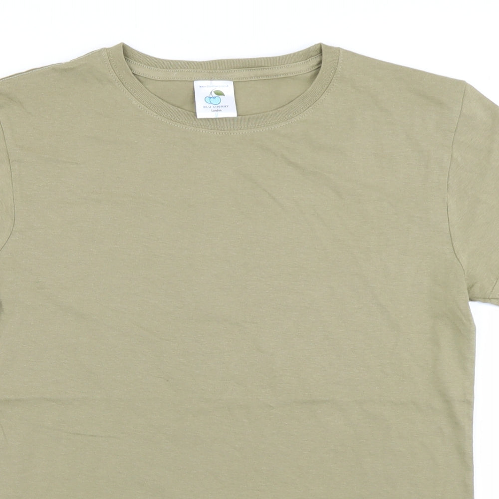 Blu Cherry Mens Green    T-Shirt Size M