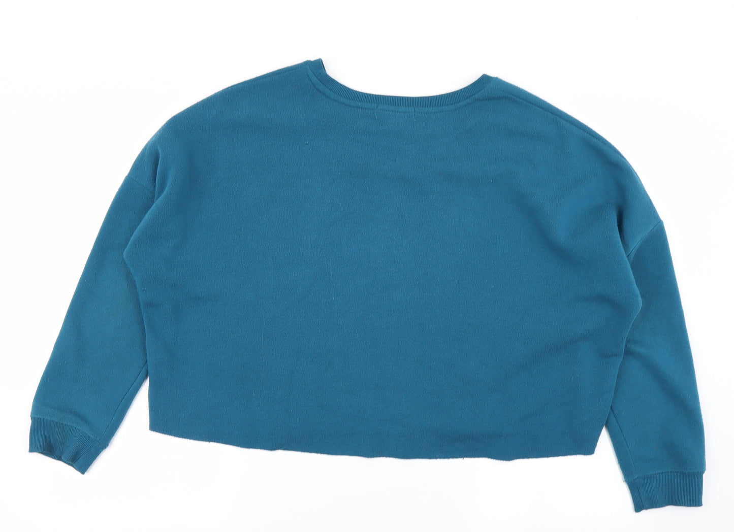 Primark Womens Blue   Pullover Sweatshirt Size L  - Cropped