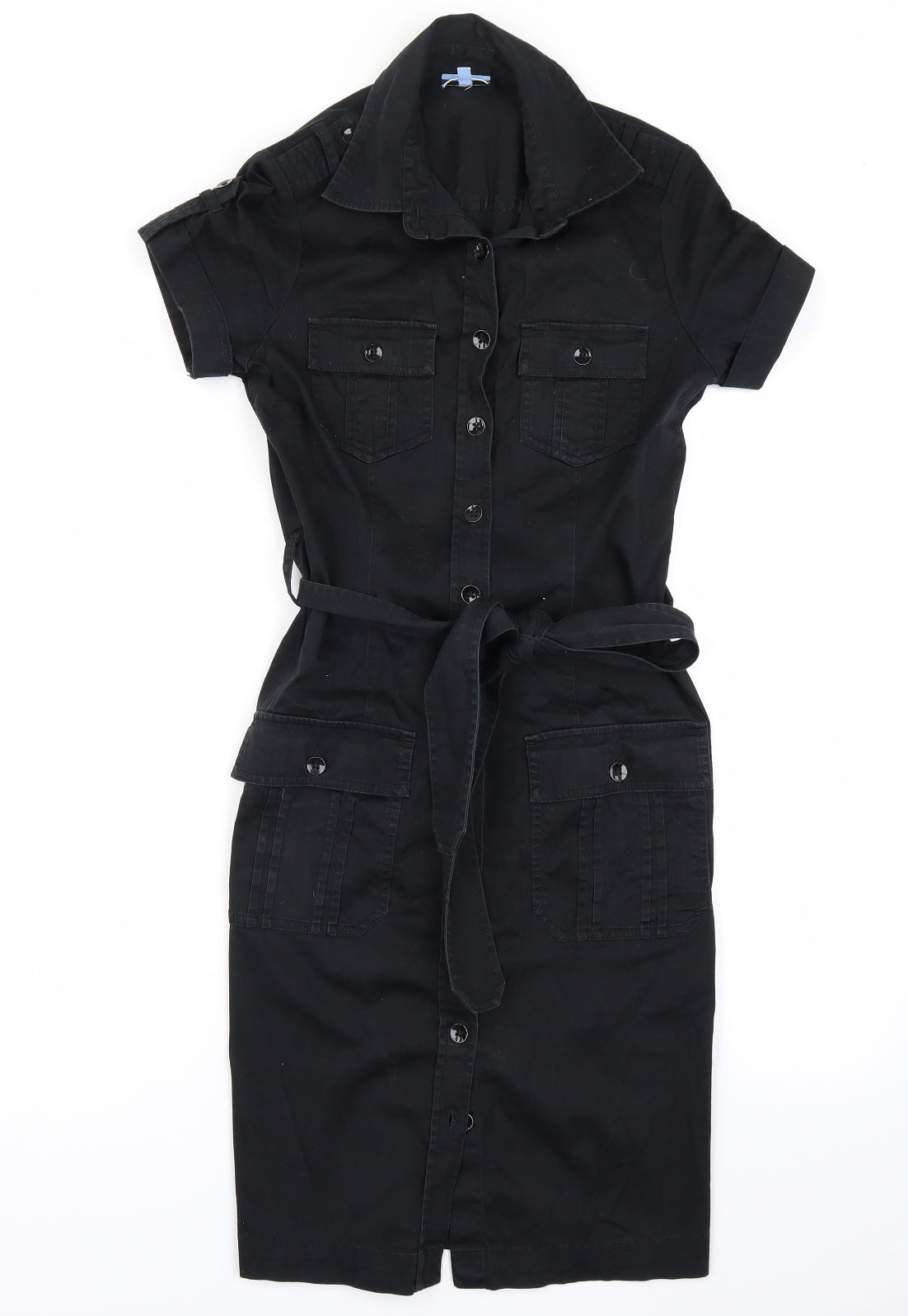 Oasis Womens Black   Shirt Dress  Size 8