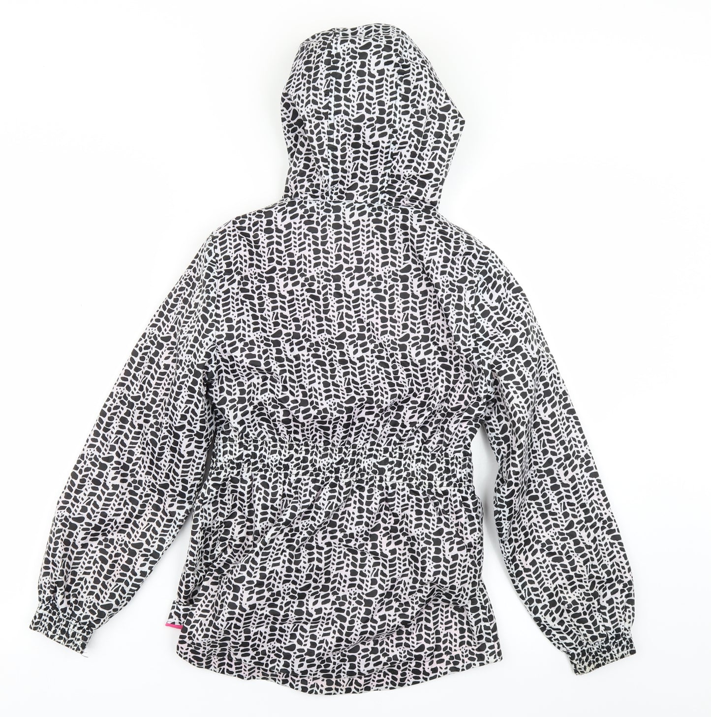 George Girls Black Animal Print  Rain Coat Coat Size 9-10 Years