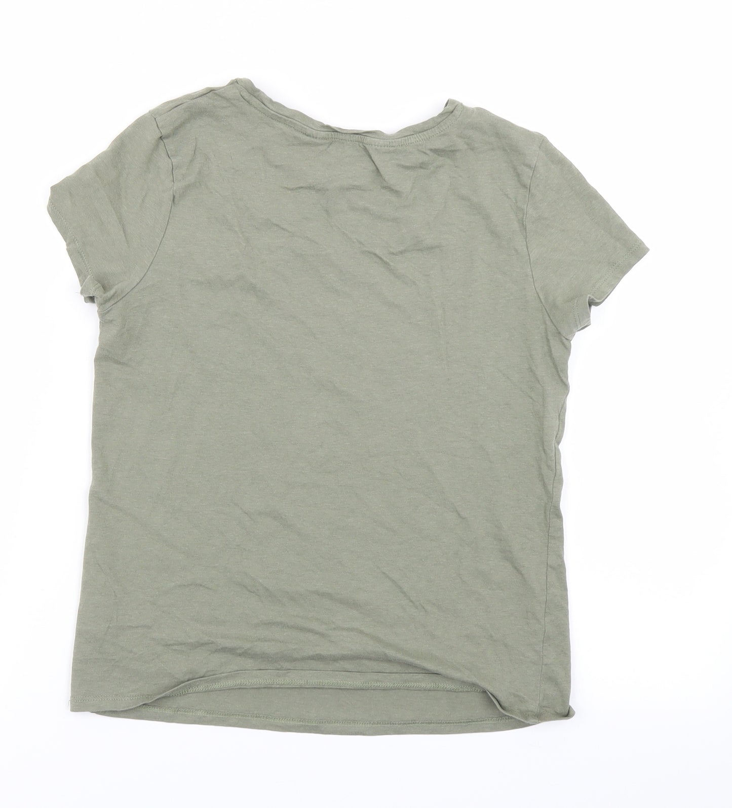H&M Girls Green   Basic T-Shirt Size 10-11 Years