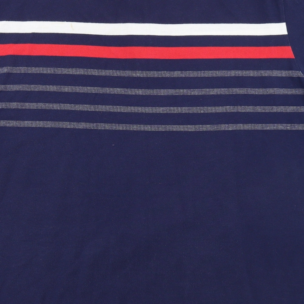 George Mens Blue Striped   Polo Size 3XL