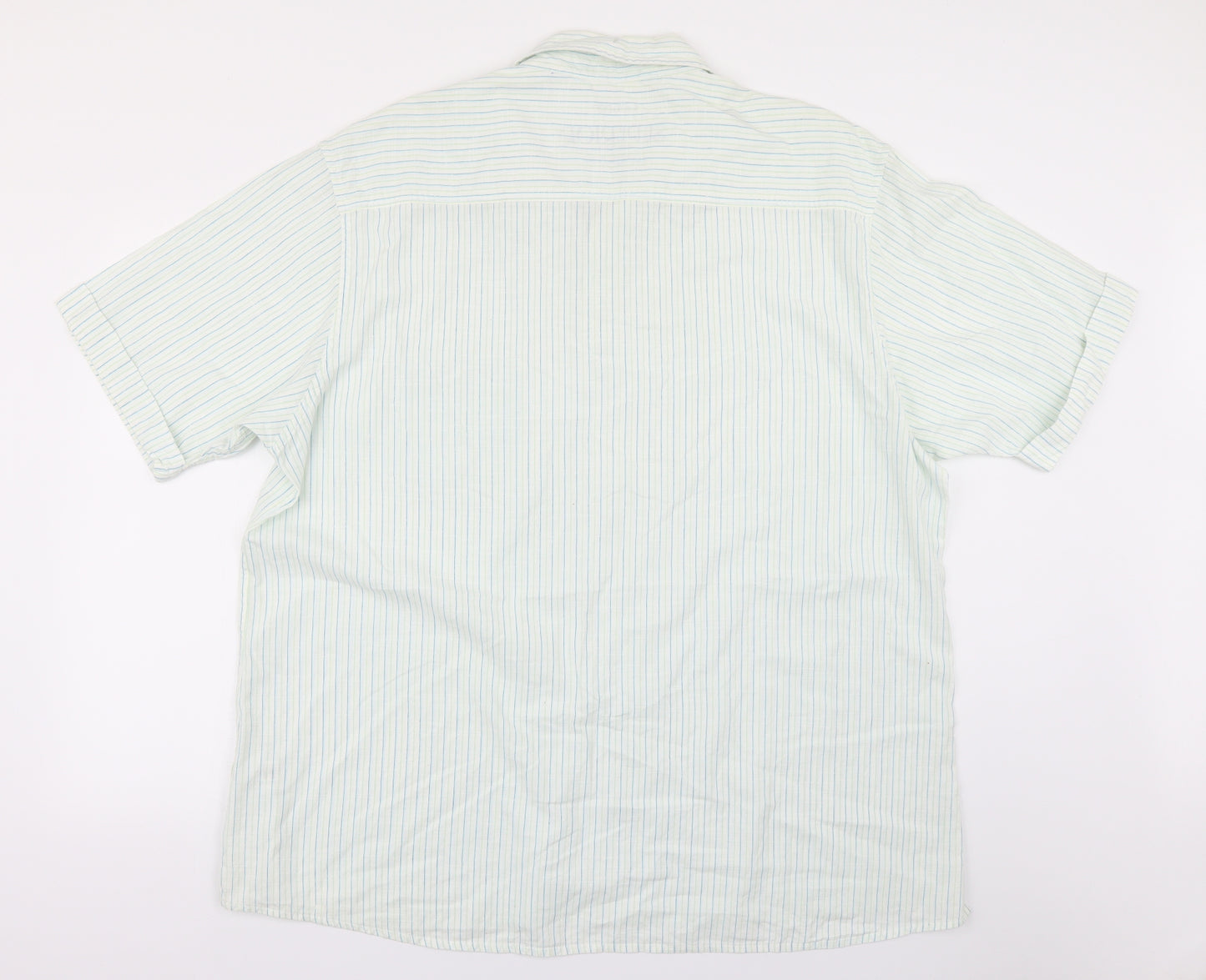 George Mens Green Striped   Polo Size 3XL
