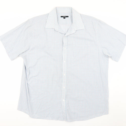 George Womens Blue Check  Basic Button-Up Size 18