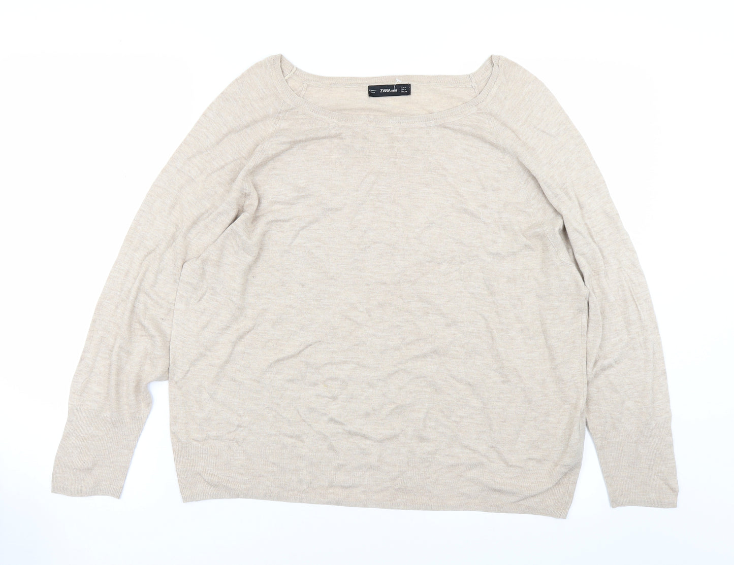 Zara Womens Brown   Pullover Jumper Size M