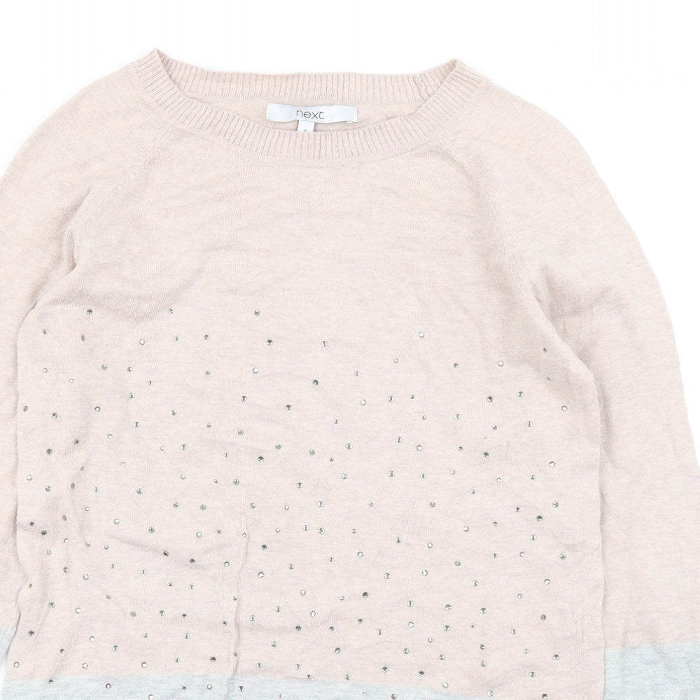 NEXT Womens Pink  Knit Pullover Jumper Size 8
