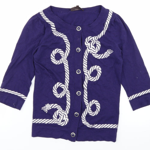 Great Plains Womens Purple  Knit Cardigan Jumper Size XS