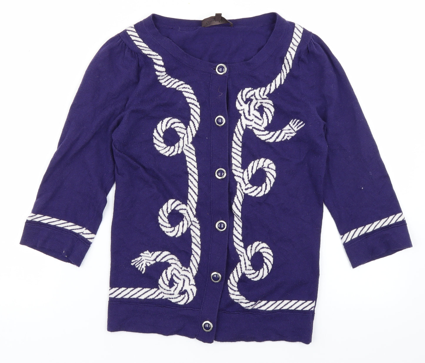 Great Plains Womens Purple  Knit Cardigan Jumper Size XS