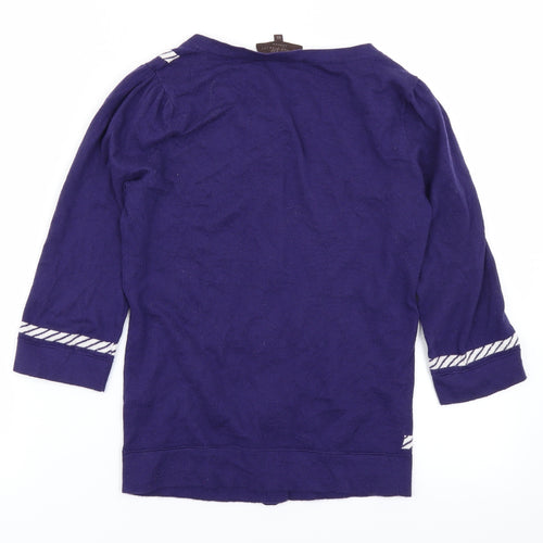 Great Plains Womens Purple  Knit Cardigan Jumper Size XS