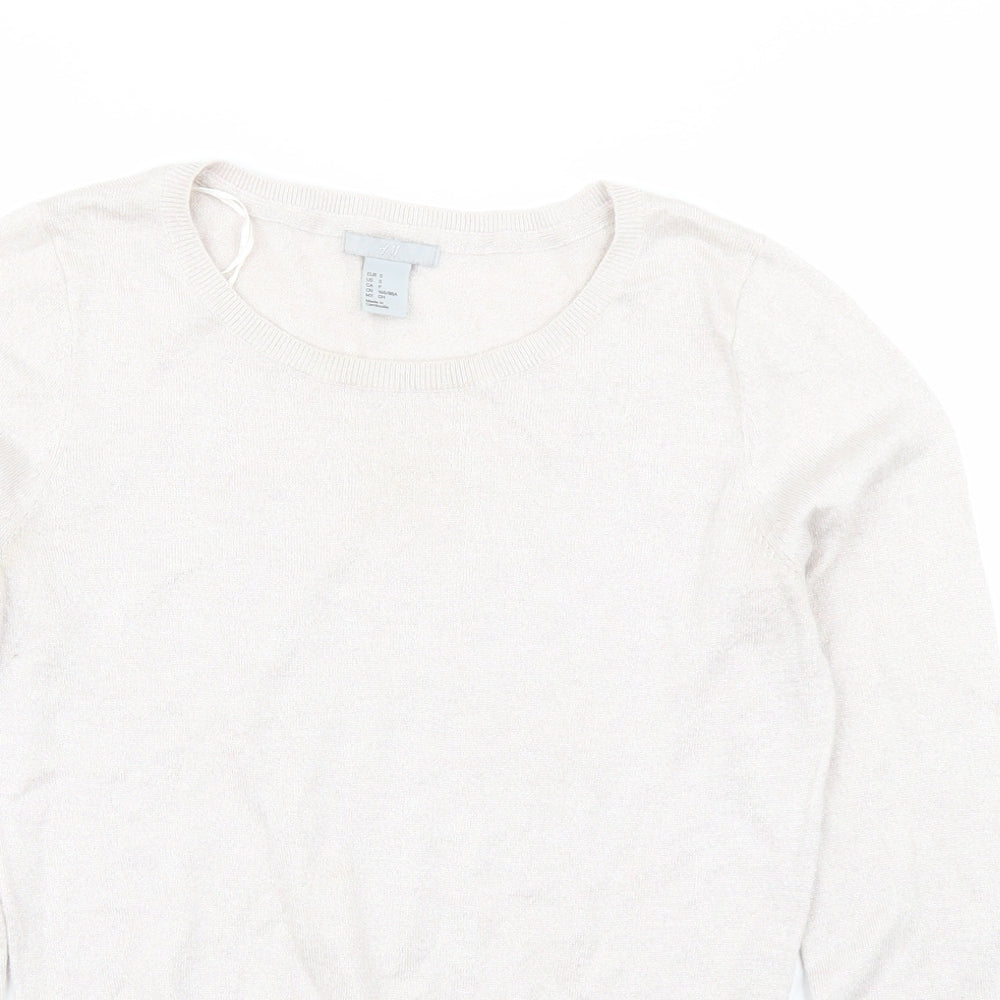 H&M Womens Pink  Knit Pullover Jumper Size S