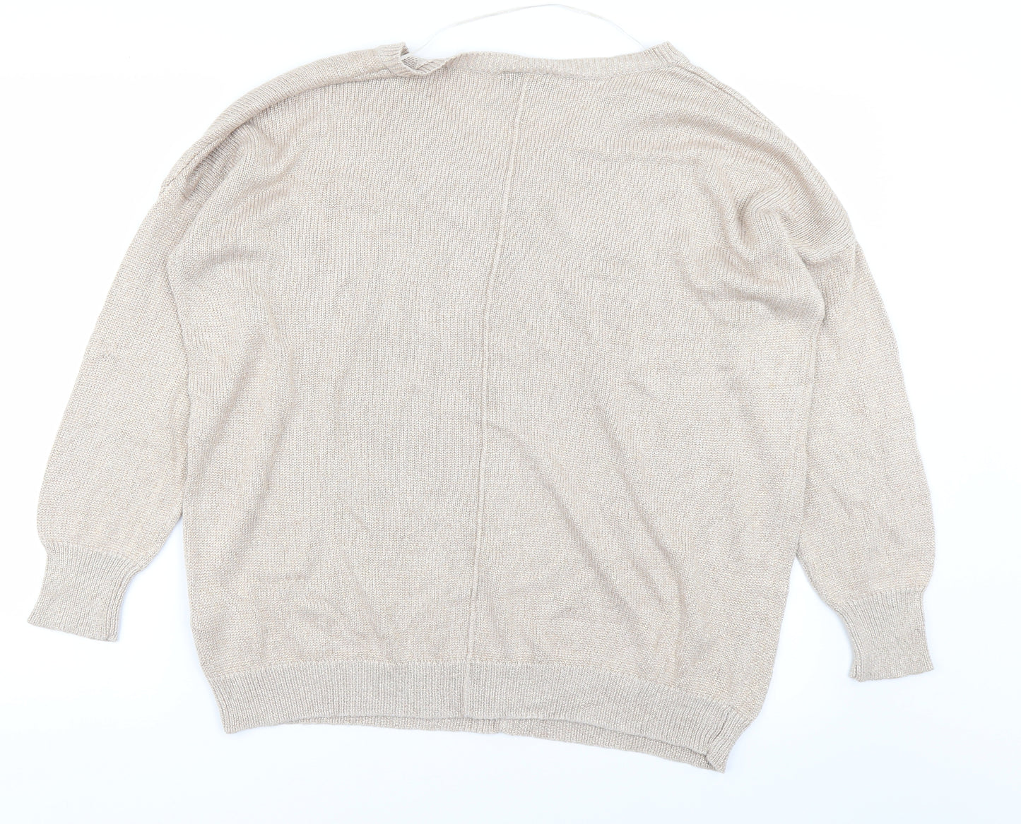 Wallis Womens Gold  Knit Pullover Jumper Size L