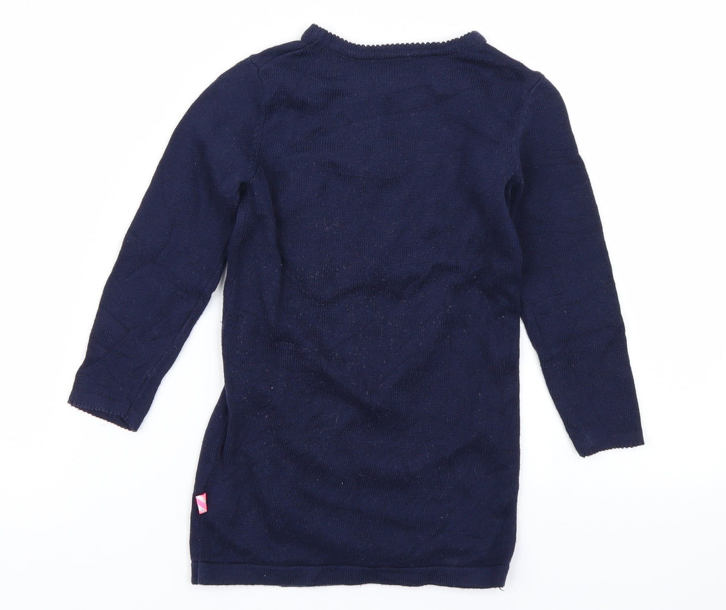 Billieblush Girls Blue  Knit Jumper Dress  Size 3 Years  - Unicorn